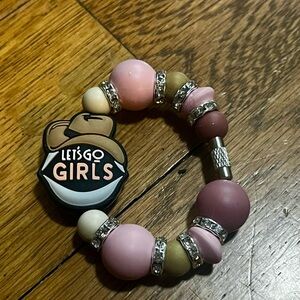 Handmade Lets go girls Country Music Tumbler cup Stanley cup handle charm